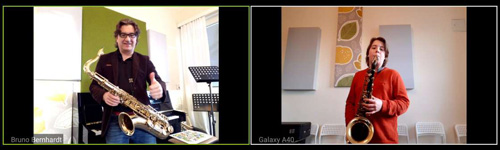 Saxophonlehrer unterrichtet online über Zoom, Skype, Facetime-Video & Whatsapp